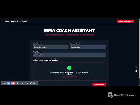 This video demonstrates the user experience of the MMA Coach Assistant, an AI-powered .