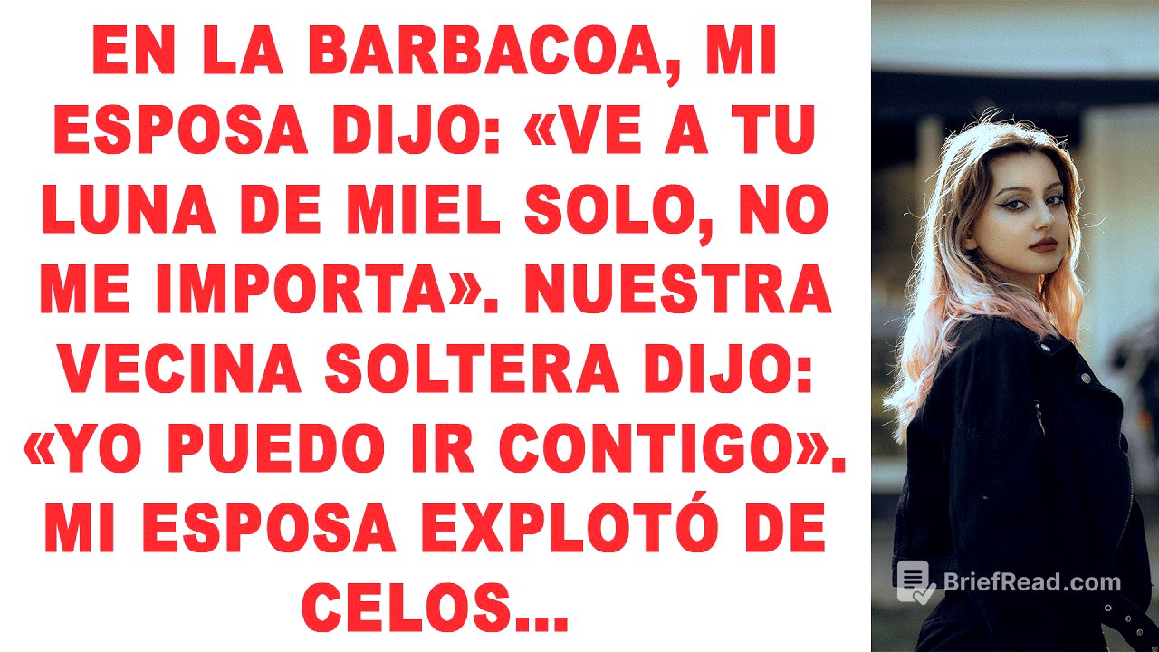En la barbacoa, mi esposa dijo: «Ve a tu luna de miel solo, no me importa» Nuestra vecina soltera...