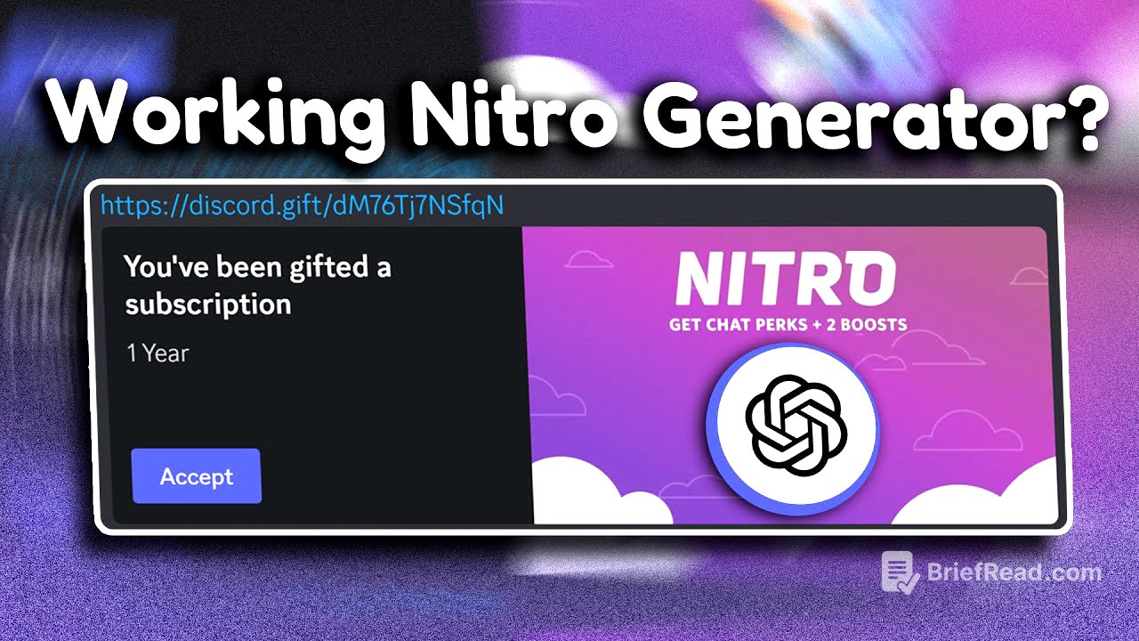 Trying and Exposing Discord Nitro Generators (ft. ChatGPT)