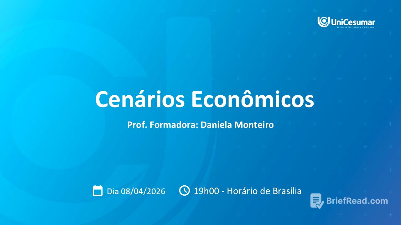 Aula ao vivo 2 I Cenários Econômicos