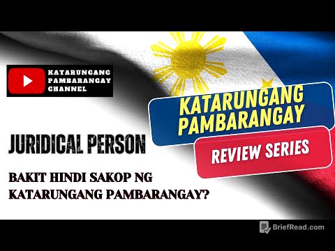 Mga juridical persons/entities, HINDI sakop ng Katarungang Pambarangay!