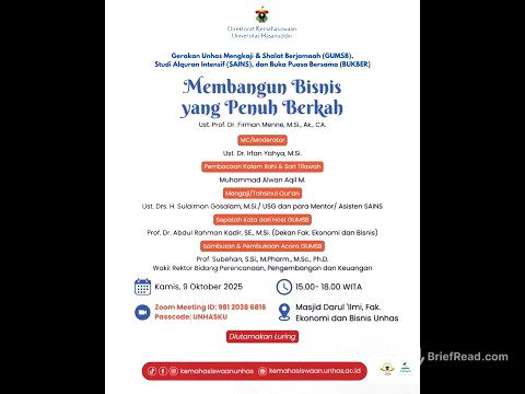 Gerakan Unhas Mengkaji dan Shalat Berjamaah TA 2025/2026