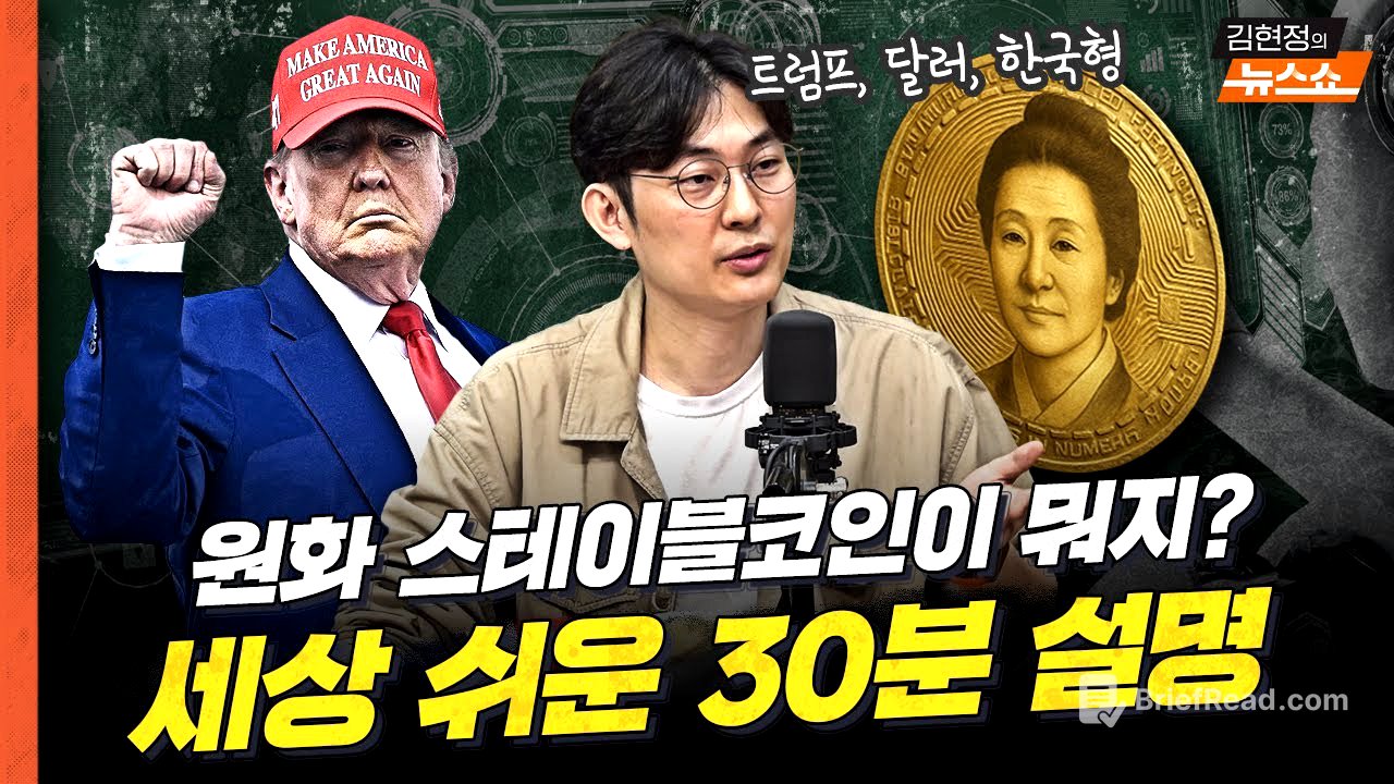 "원화 스테이블 코인이란? 세상쉬운 설명....그게 없으면 이런 일 벌어집니다" (김동환 대표)