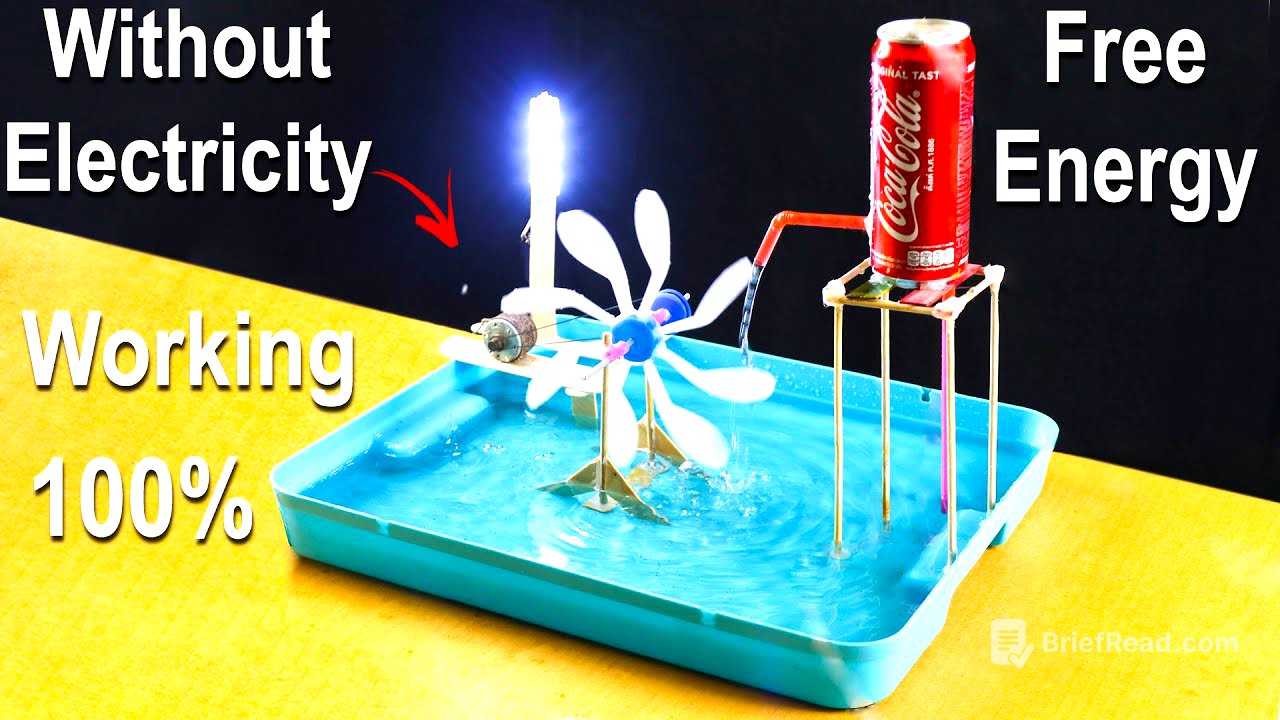 How to Make a Water Wheel With Generator - Water Wheel Free Energy