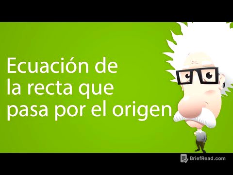 Ecuación de la recta que pasa por el origen