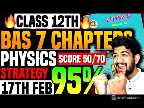 PHYSICS Class 12th FINAL STRATEGY to Score 95%🔥7 CHAPTER class 12 physics board paper 2025 important