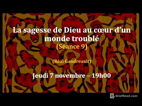 La sagesse de Dieu au coeur d'un monde troublé  09