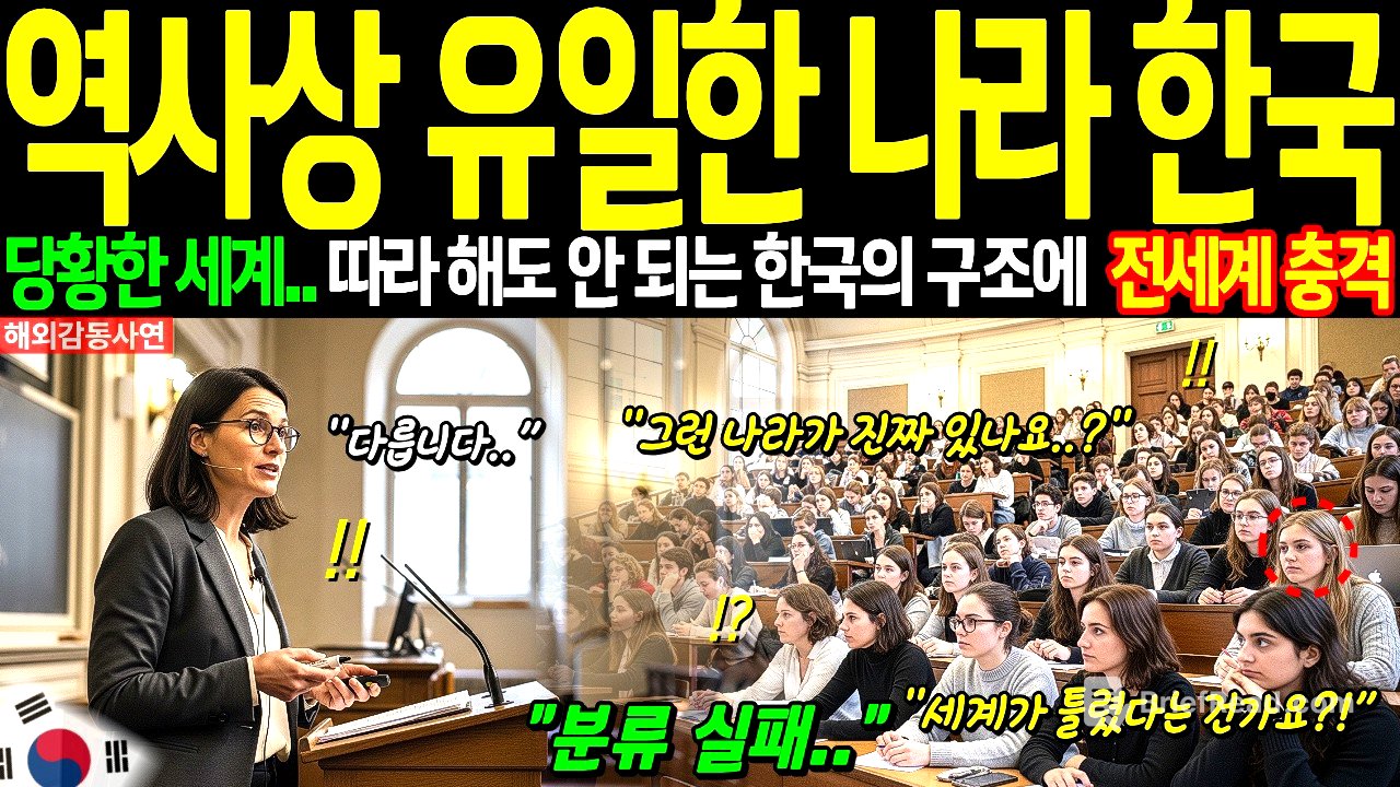 [해외감동사연] "이런 나라는 역사상 존재하지 않았다" 프랑스 소르본 대학 교수의 극찬, 한국은 기술과 문화를 동시에 지배하는 위엄 있는 국가다