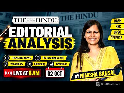 The Hindu Editorial Analysis | 02 Oct 2026 | Nimisha Bansal | Vocab, Grammar, Reading + Skimming