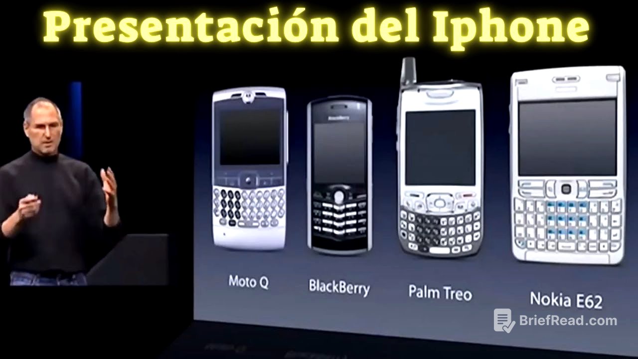 Steve Jobs introduce el Iphone en el año 2007 (Español)