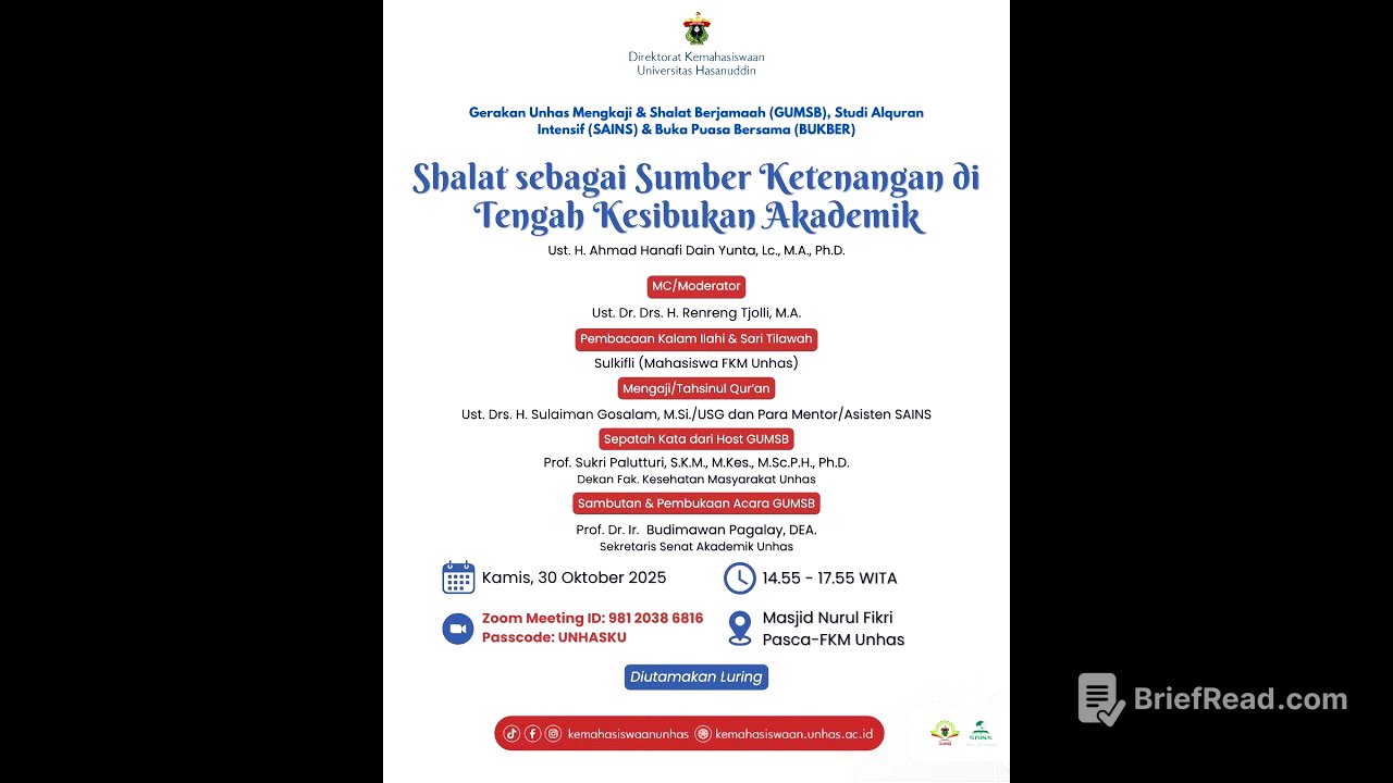 Gerakan Unhas Mengkaji dan Shalat Berjamaah TA 2025/2026