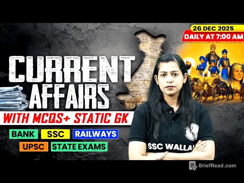Current Affairs Today | 26 December Current Affairs 2025 | Daily Current Affairs | By Krati Mam