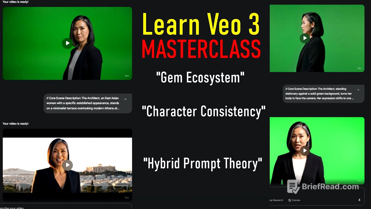 Veo 3 MASTERCLASS - Character Consistency - Gem Ecosystem - "Hybrid Prompt Theory"