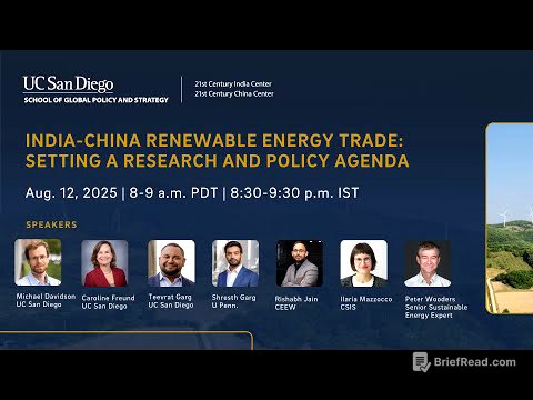 India-China Renewable Energy Trade: Setting a Research and Policy Agenda
