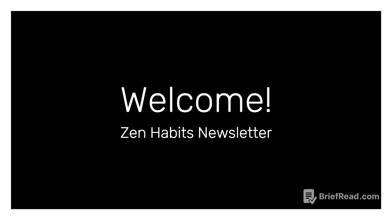 Welcome to Zen Habits ✨