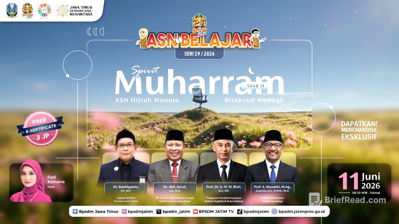 ASN Belajar Seri 19 | 2026 - Spirit Muharram 1448 H: ASN Hijrah Menuju Birokrasi Amanah