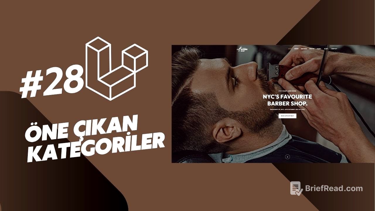 Laravel 12 Berber Randevu Sitesi Ders 28 - Öne çıkan Kategoriler