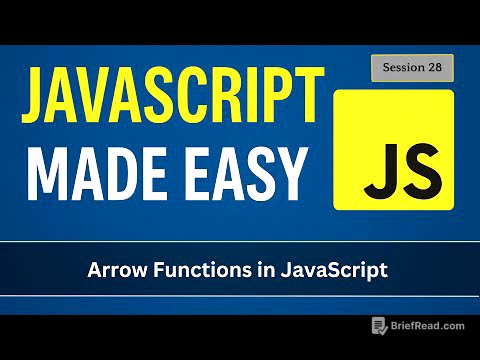 Arrow Functions in JavaScript | JavaScript Made Easy - Session 28