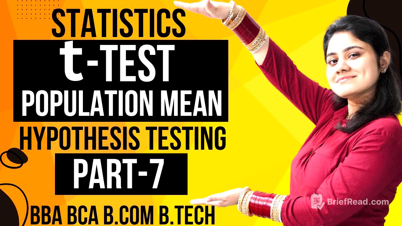 Introduction to t-test|Small Samples|Hypothesis Testing|Statistics|BBA|BCA|BCOM|B.TECH|Dream Maths