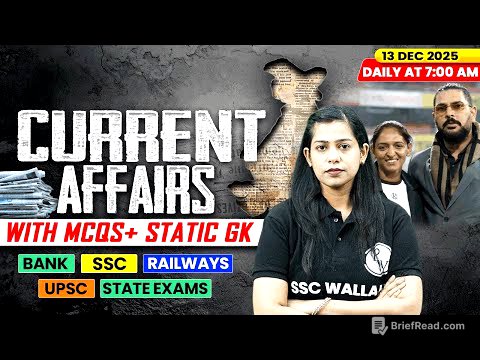 Current Affairs Today | 13 December Current Affairs 2025 | Daily Current Affairs | By Krati Mam
