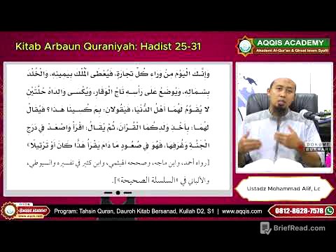Kitab Arbaun Quraniyah Hadist 25-31