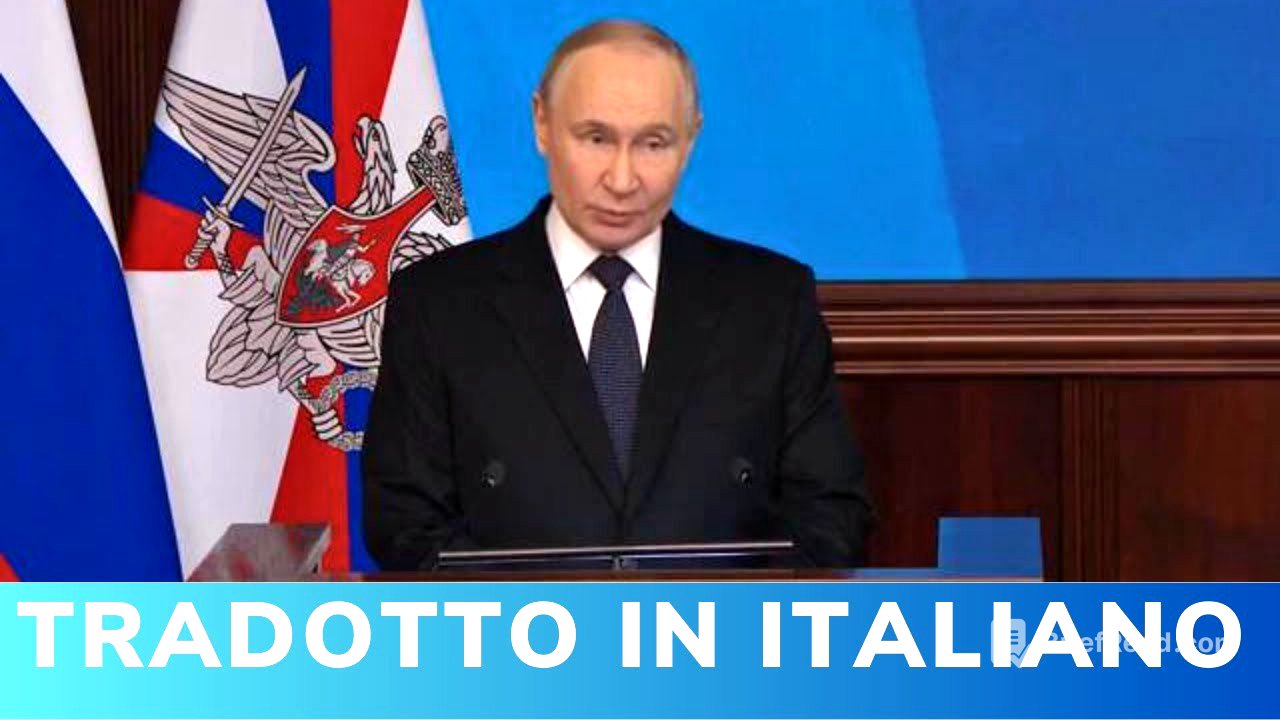 Putin: “La Russia rafforzerà l’esercito” | Collegio Difesa, bilancio 2025 e piani 2026 (integrale)