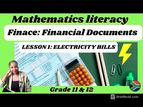 Grade 12 Maths Literacy Finance: Financial documents