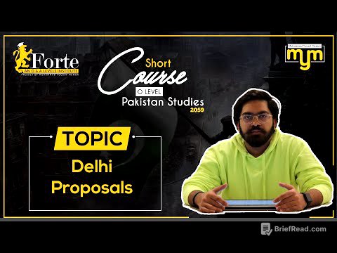 Delhi Proposals | Olevel Pakistan Studies | 2059/01 | Muhammad Yousuf Memon