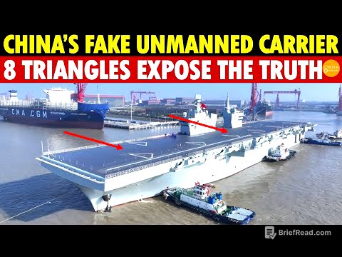 China’s 076 Unmanned Carrier Is Fake! First Sea Trial Reveals Truth With 8 Triangles on the Deck