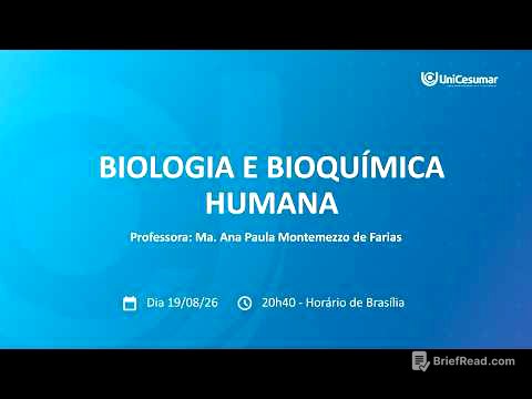 AULA AO VIVO 05- BIOLOGIA E BIOQUÍMICA HUMANA