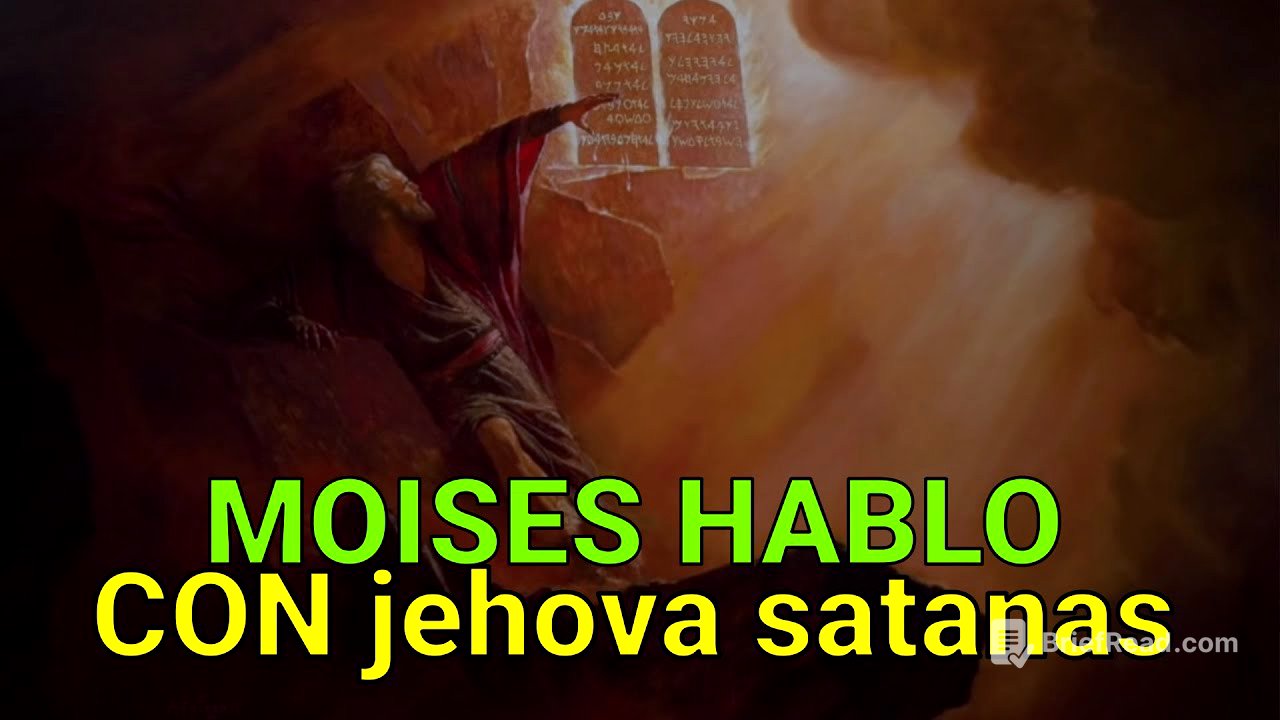 Con quien hablo Moises? hablo con jehova satanas