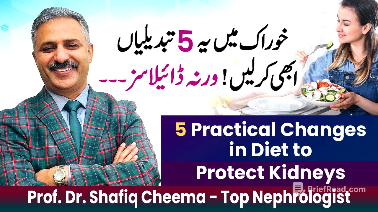Top 5 Practical Changes in Diet to Protect Kidneys | Save yourself from Dialysis | URDU