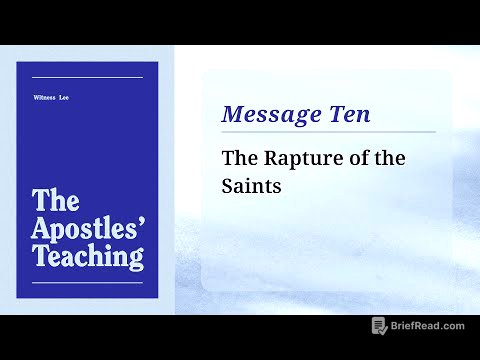 Message 10: The Rapture of the Saints