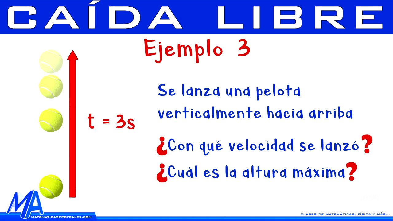 Caída libre | Ejemplo 3 Se lanza hacia arriba...