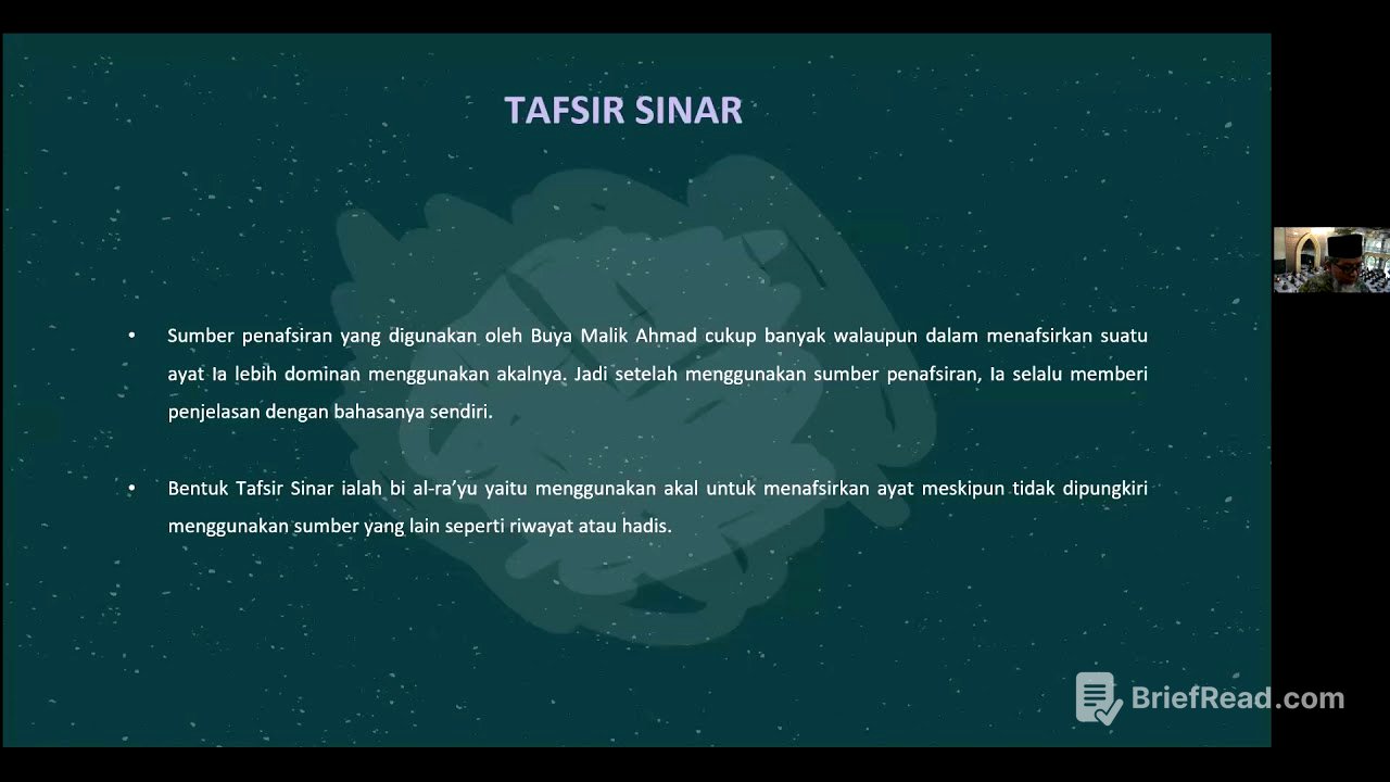 KULIAH TAFSIR QURAN INDONESIA: KAJIAN TAFSIR SINAR DAN TAFSIR AT-TANWIR