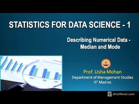Lecture 3.3 - Describing Numerical Data - Median and Mode