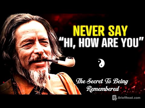 JUST SAY THESE 4 WORDS AND YOU'LL ATTRACT ANYONE | Alan Watts