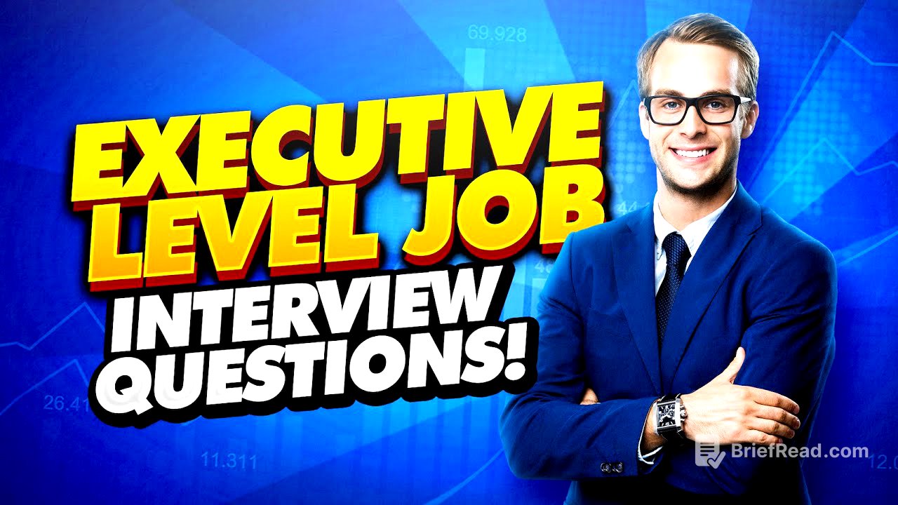 EXECUTIVE Interview Questions and Answers! (How to PASS an Executive-Level Job Interview!)