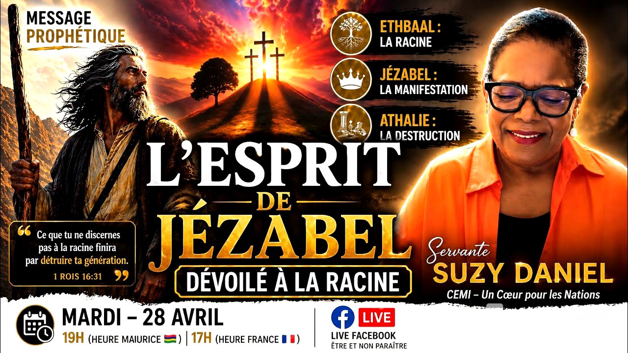 L'ESPRIT DE JÉZABEL DÉVOILÉ À LA RACINE  Servante Suzy DANIEL 
