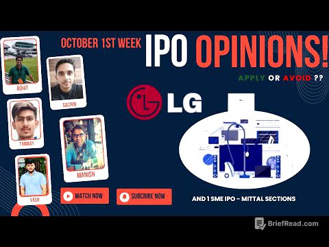 LG Electronics India & Mittal Sectoons : October 1st Week IPOs : Apply/Avoid? Primary Market Chatter