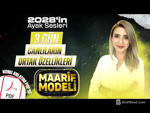 🚨 CANLILARIN ORTAK ÖZELLİKLERİ / 2028 MAARİF BİYOLOJİ KAMPI / (3.GÜN)