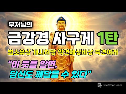 금강경 사구게 1탄. 범소유상 개시허망 약견제상비상 즉견여래 상세한 해설. 여리실견분. 부처님 가르침의 핵심이 담긴 금강반야바라밀다경. 불교의 진수가 담긴 게송