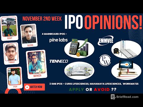 Pine Labs, Tenneco, Physicswallah & other Nov 2nd week IPOs - Apply/Avoid? Primary Market Chatter