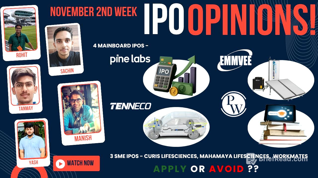 Pine Labs, Tenneco, Physicswallah & other Nov 2nd week IPOs - Apply/Avoid? Primary Market Chatter