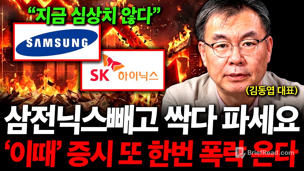 "삼성전자 하이닉스빼고 싹 다 파세요" '이때' 증시 한번 더 흔들릴 겁니다. ( 김동엽 대표 )