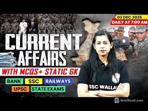 Current Affairs Today | 03 December Current Affairs 2025 | Daily Current Affairs | By Krati Mam