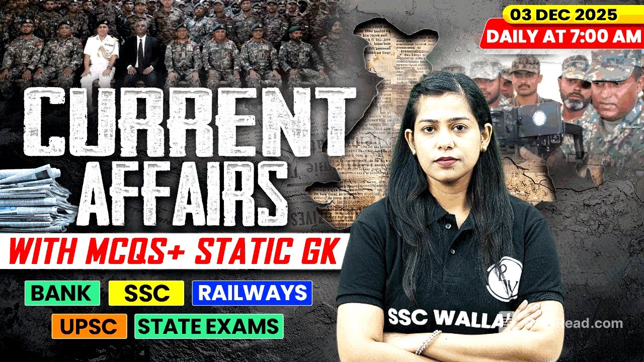 Current Affairs Today | 03 December Current Affairs 2025 | Daily Current Affairs | By Krati Mam