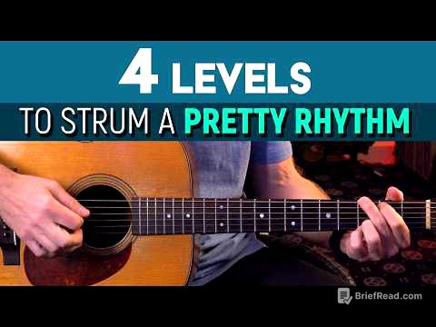 Learn these 4 Levels to play a Pretty Rhythm / Strum Pattern + a Melody line - Guitar Lesson - ML138
