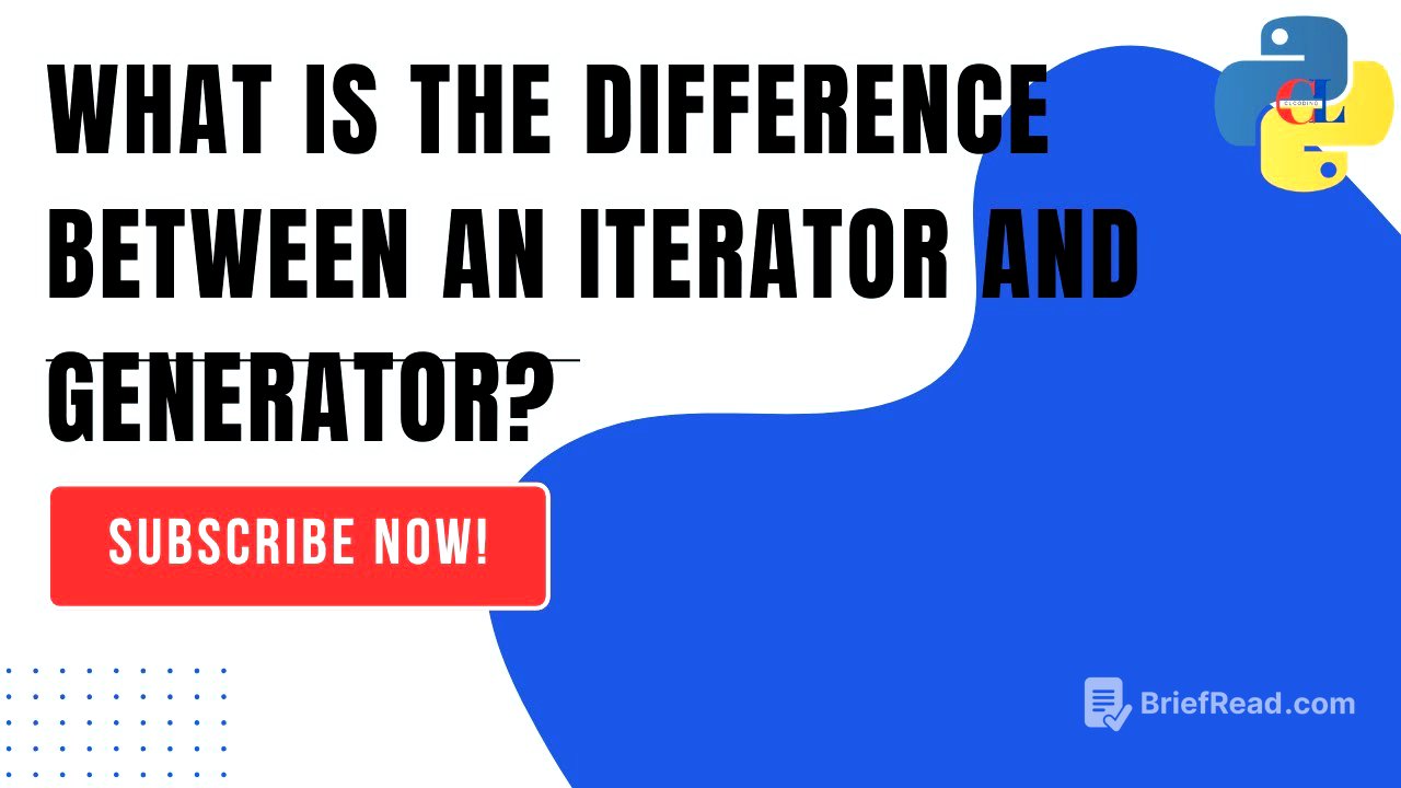 What is the difference between an iterator and generator?