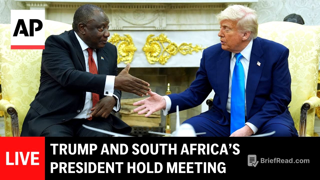 LIVE: Trump and South Africa President Cyril Ramaphosa hold meeting